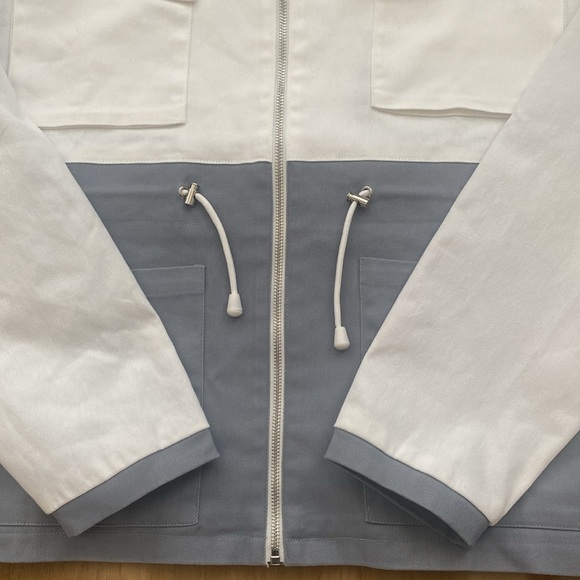 UTILITY COLOUR BLOCK JACKET IN COCONUT MILK - Picture 7 of 10